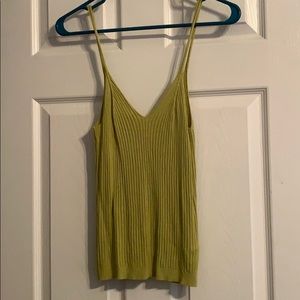 Anthropologie Kiwi Green Ribbed Tank Top